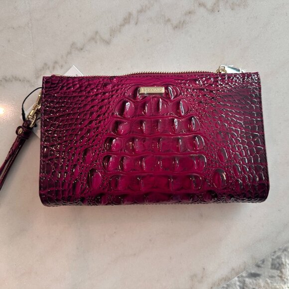 Brahmin Daisy Wristlet Purple - Picture 1 of 4